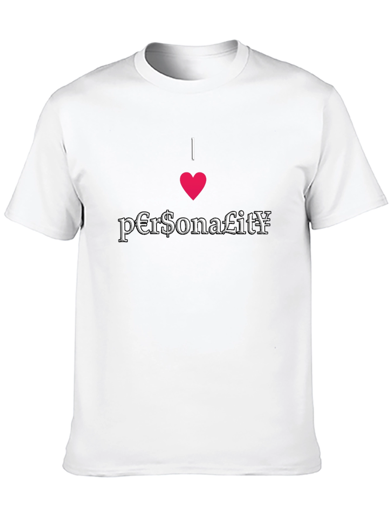 Black I Love Personality T-Shirt - Unique Design view 10