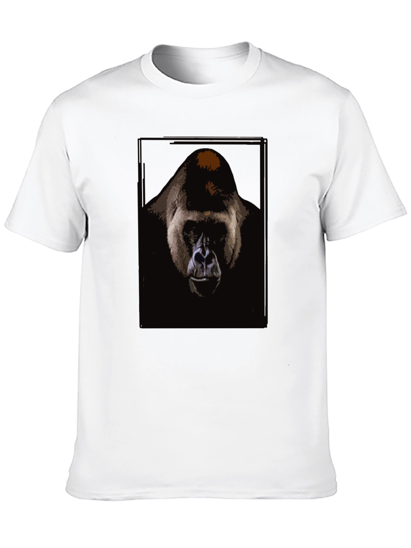 Black Gorilla Graphic Print Black T-Shirt view 10