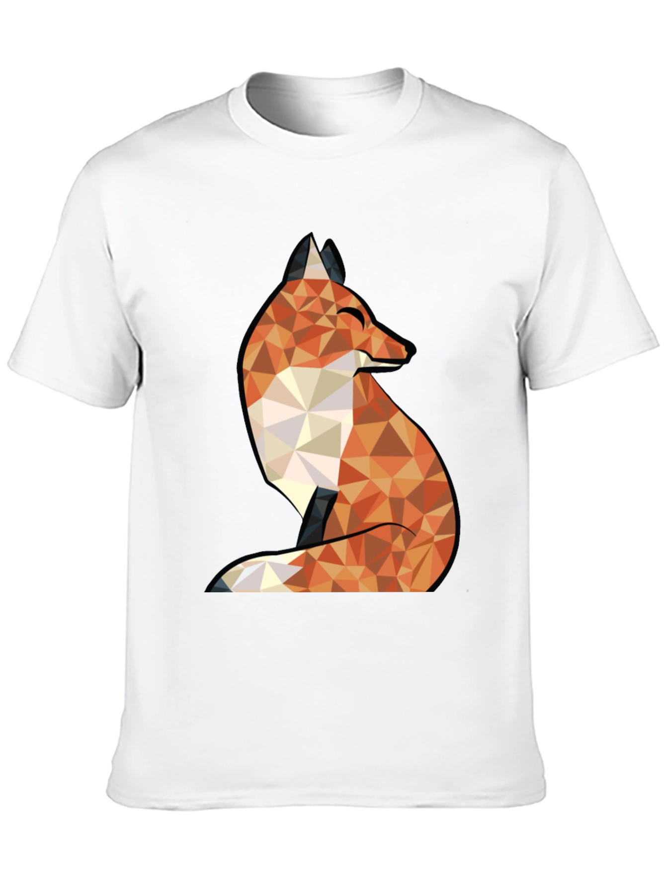 Black Geometric Fox Graphic Tee - Stylish & Unique Design view 10