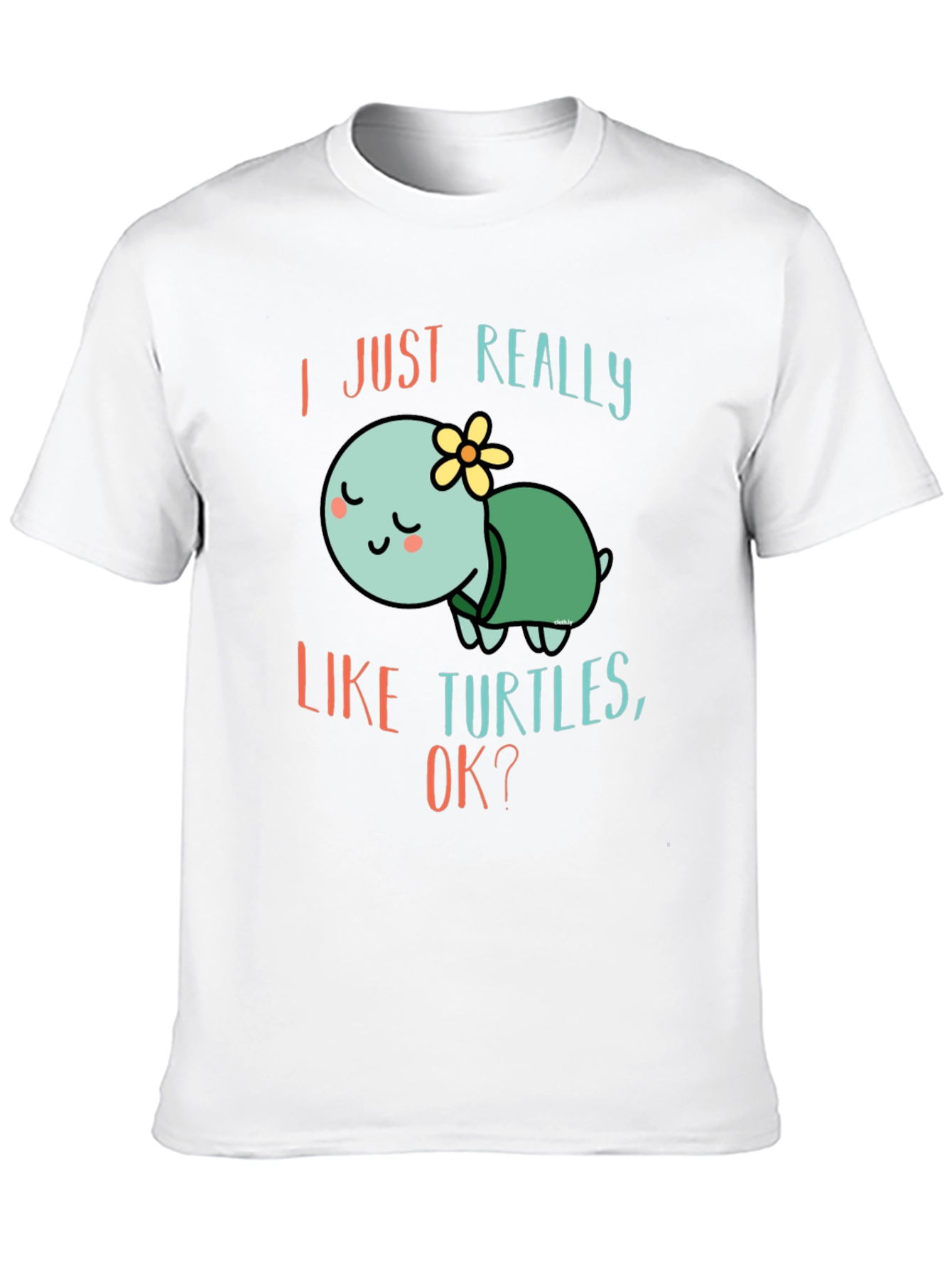 Black I Just Really Like Turtles T-Shirt Cute Cartoon Tee view 10