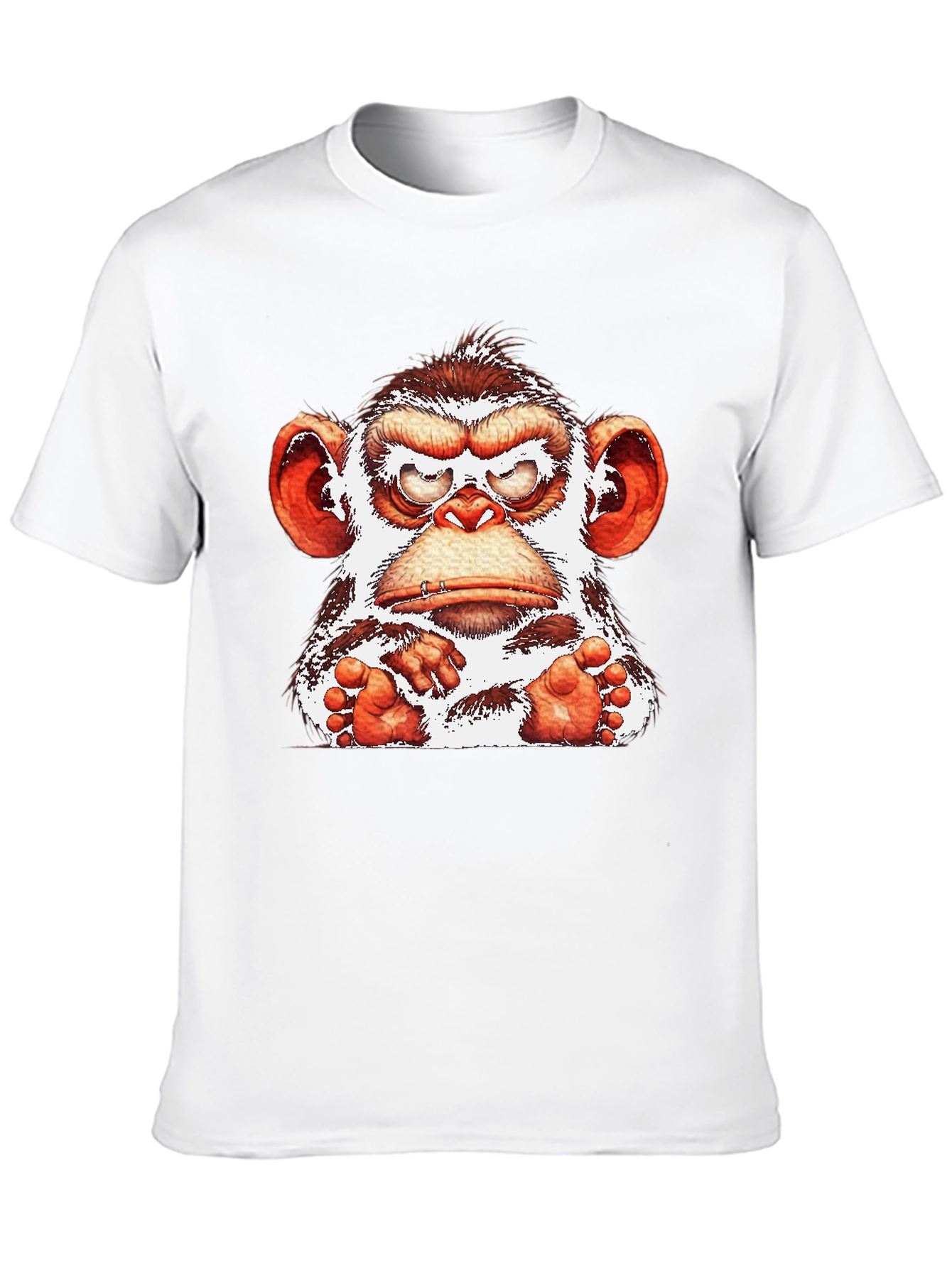 Black Angry Monkey Graphic T-Shirt view 10