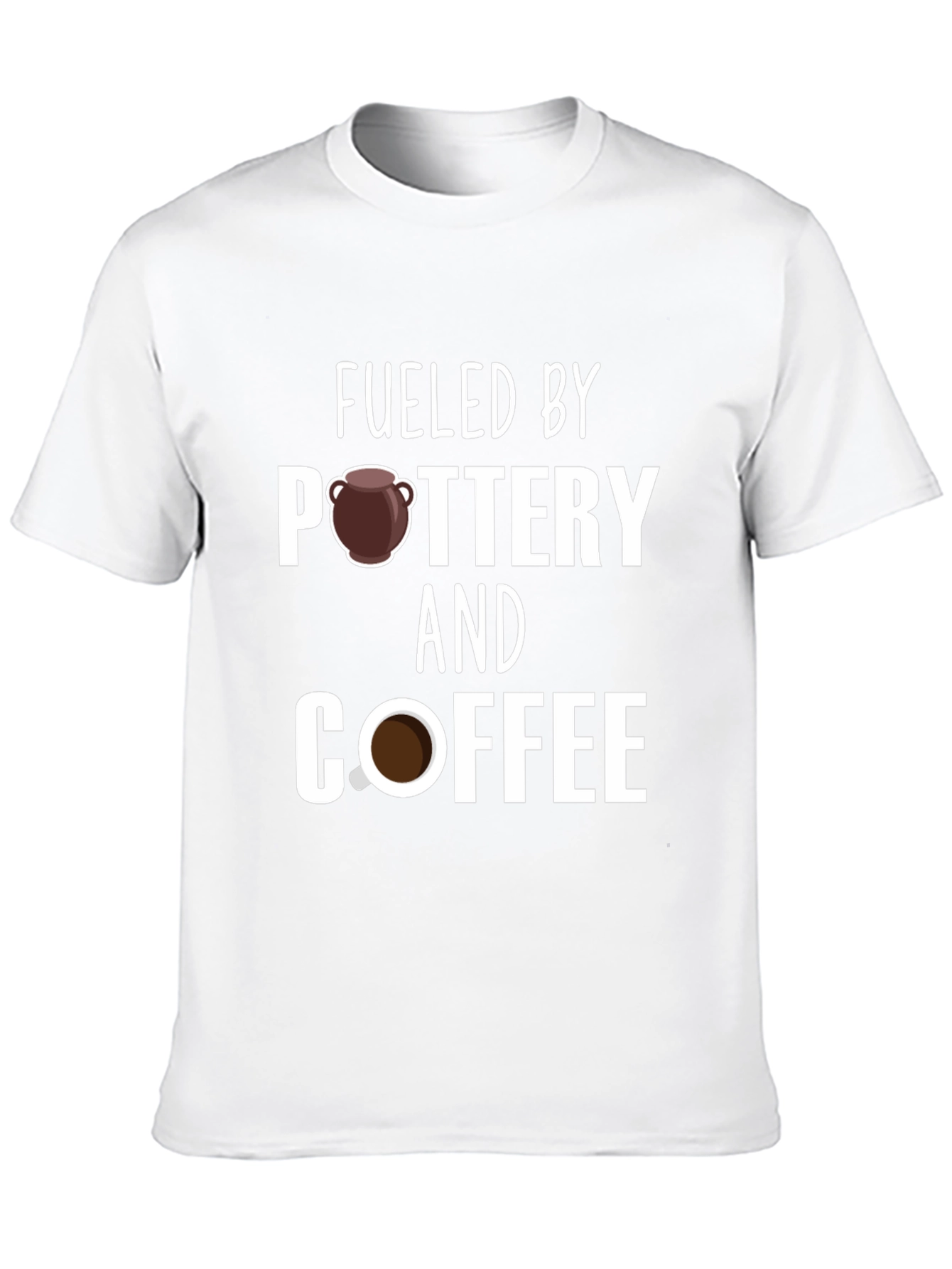 Black Fueled by Pottery and Coffee T-Shirt view 10