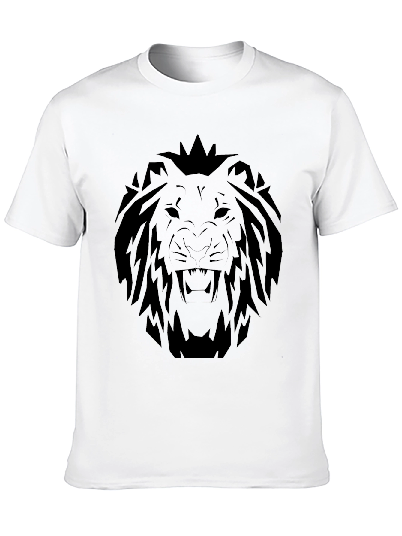 Black Lion Graphic Print Black T-Shirt view 10