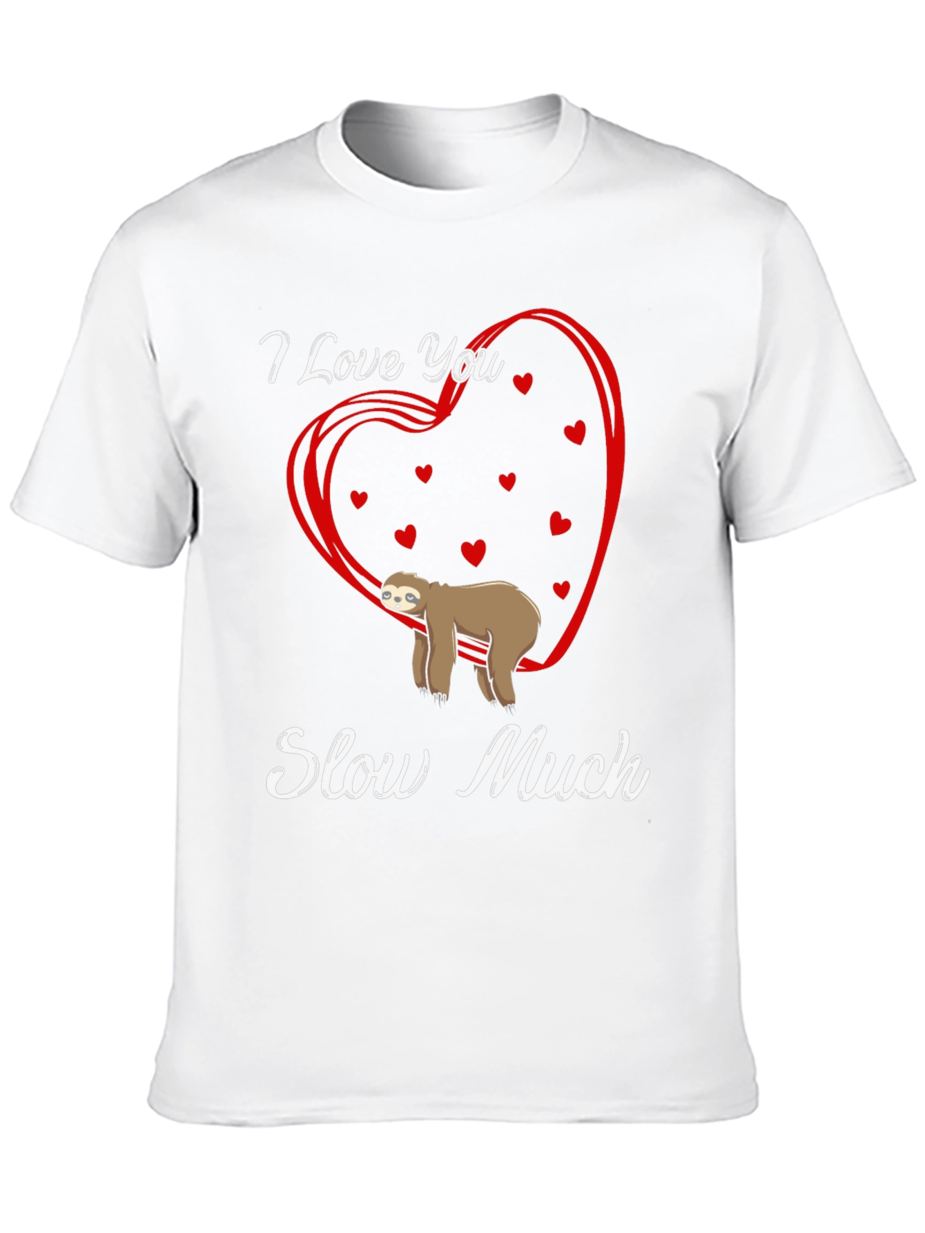 Black I Love You Slow Much Sloth Graphic Tee view 10