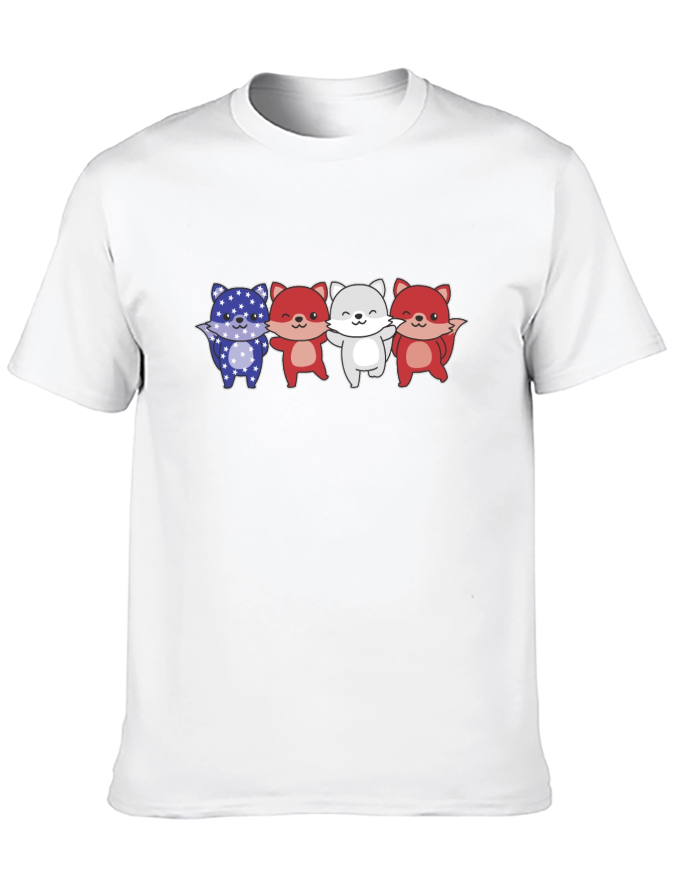 Black Patriotic Fox T-Shirt - USA Animal Design view 10