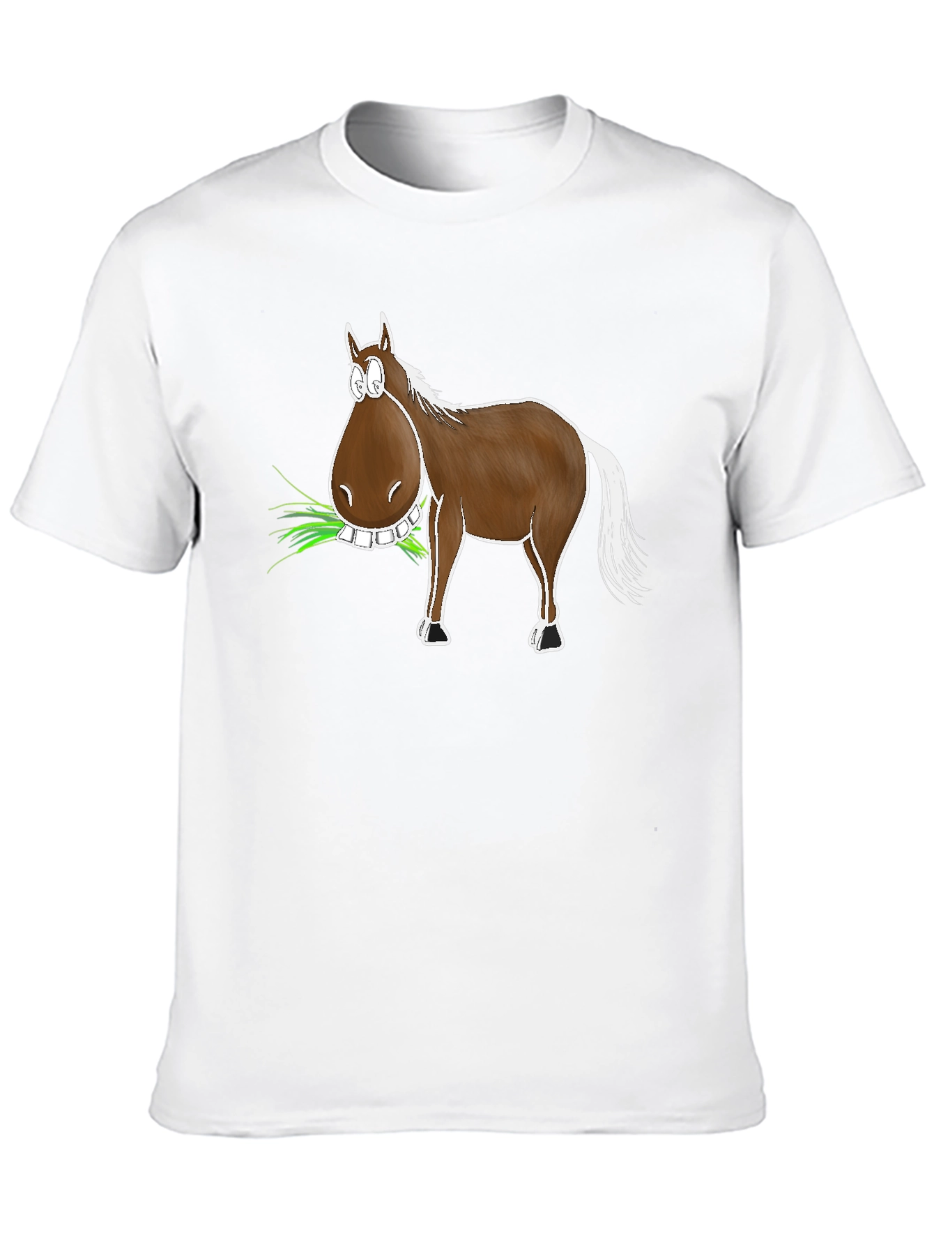 Black Funny Horse Graphic T-Shirt - Unisex view 10