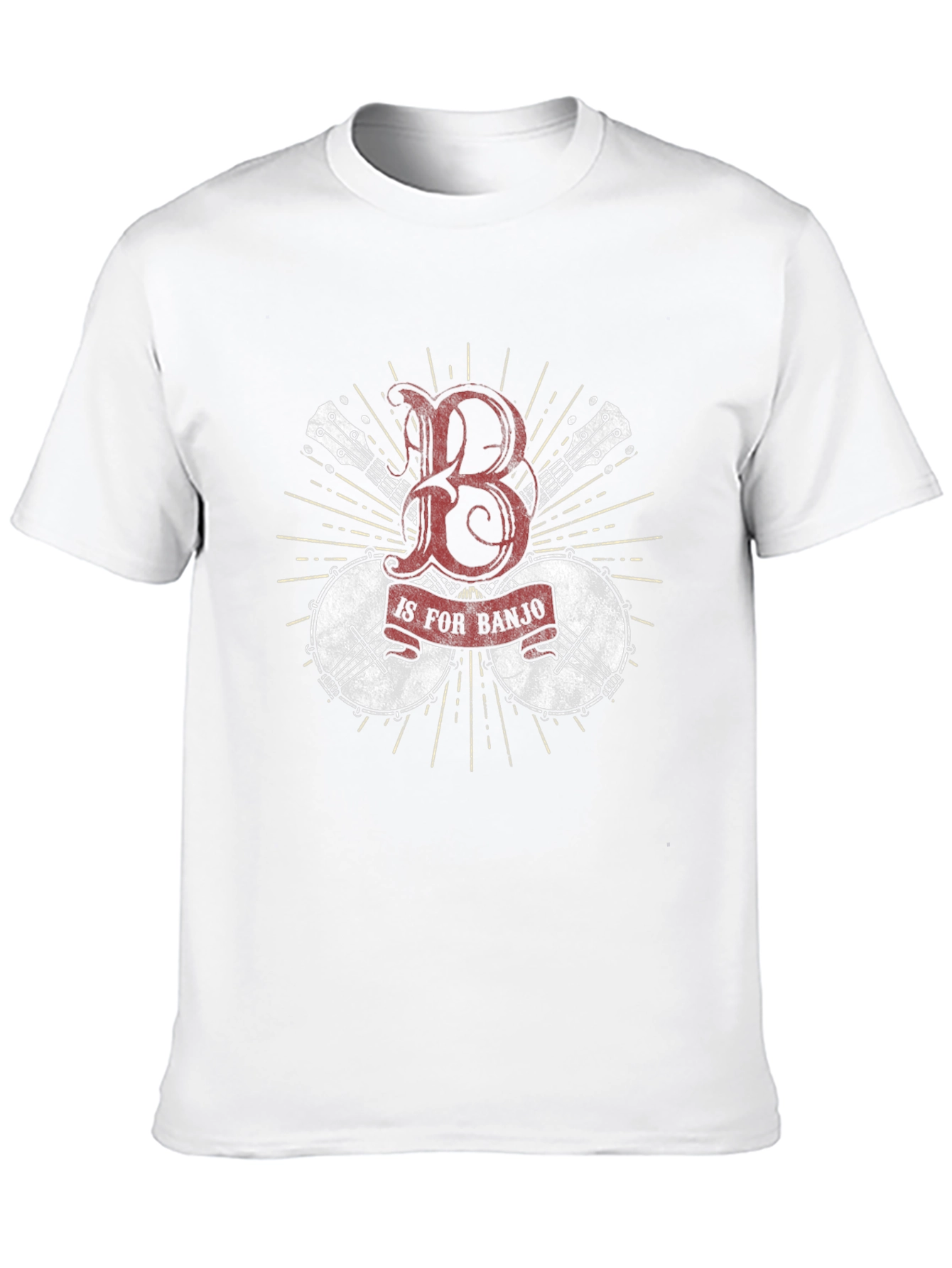 Black B is for Banjo Graphic Tee - Music Lover's T-Shirt view 10