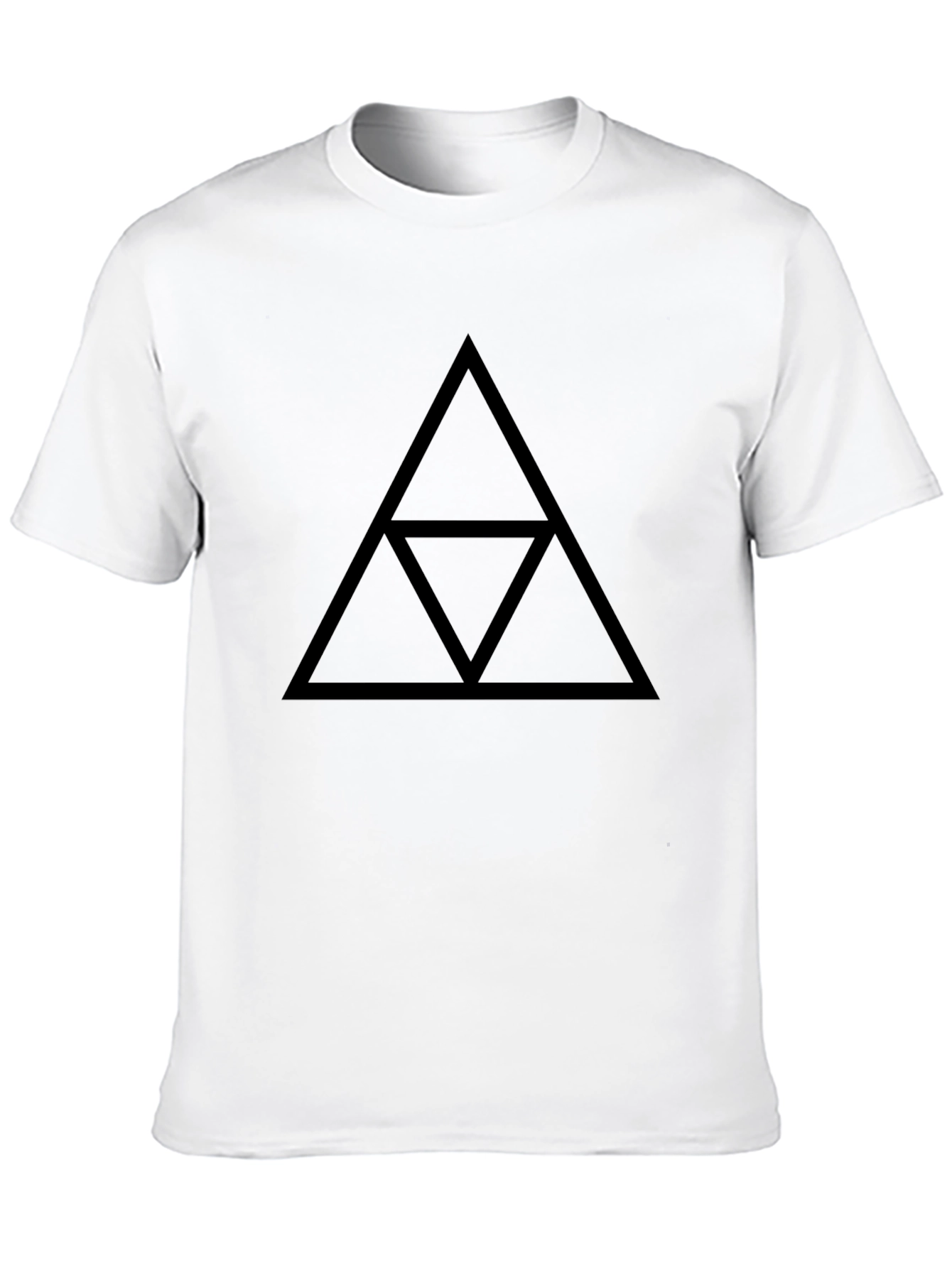 Black Triforce Graphic Black T-Shirt view 10