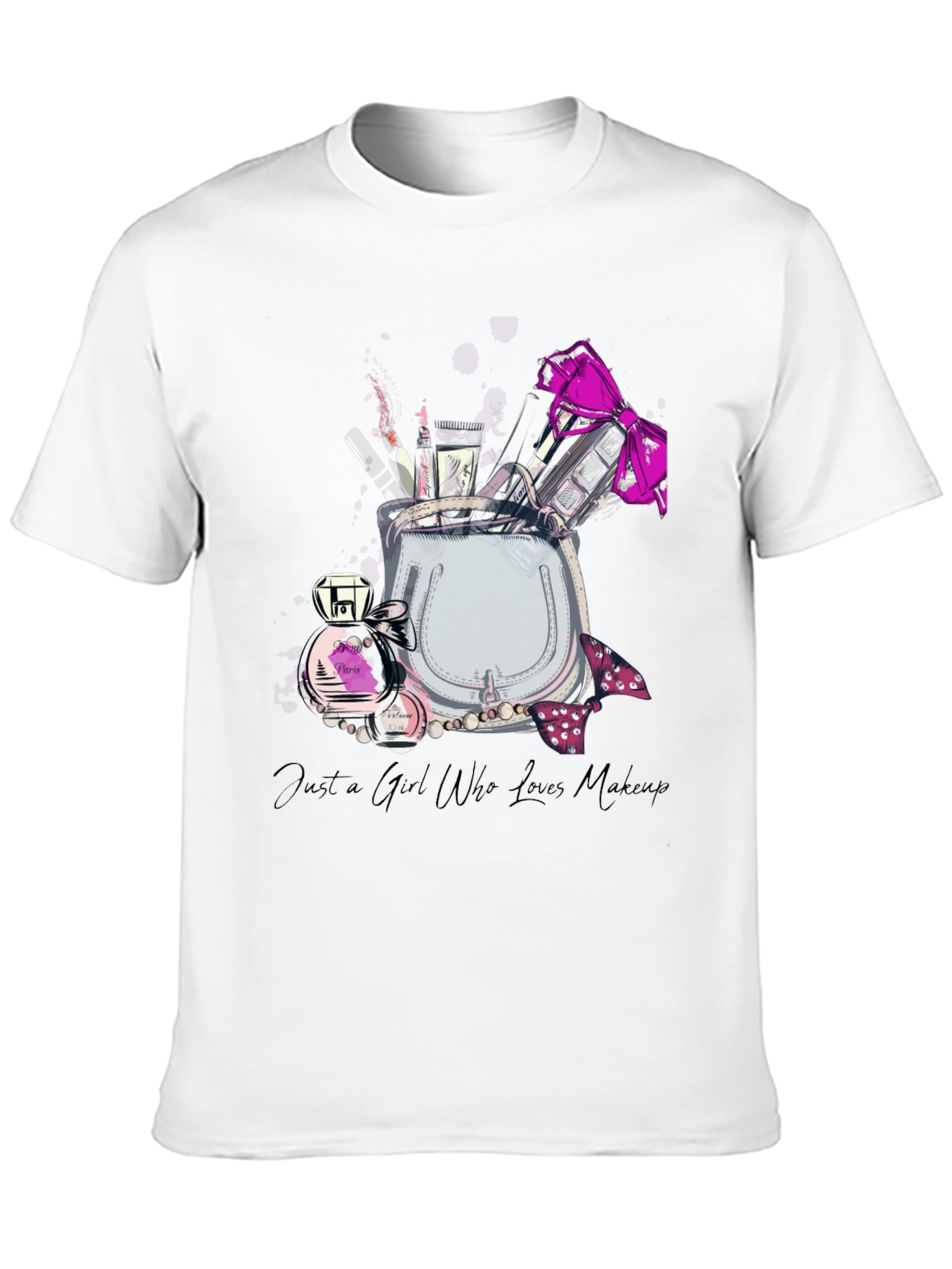 Black Makeup Lover Graphic T-Shirt - Stylish Casual Tee view 10