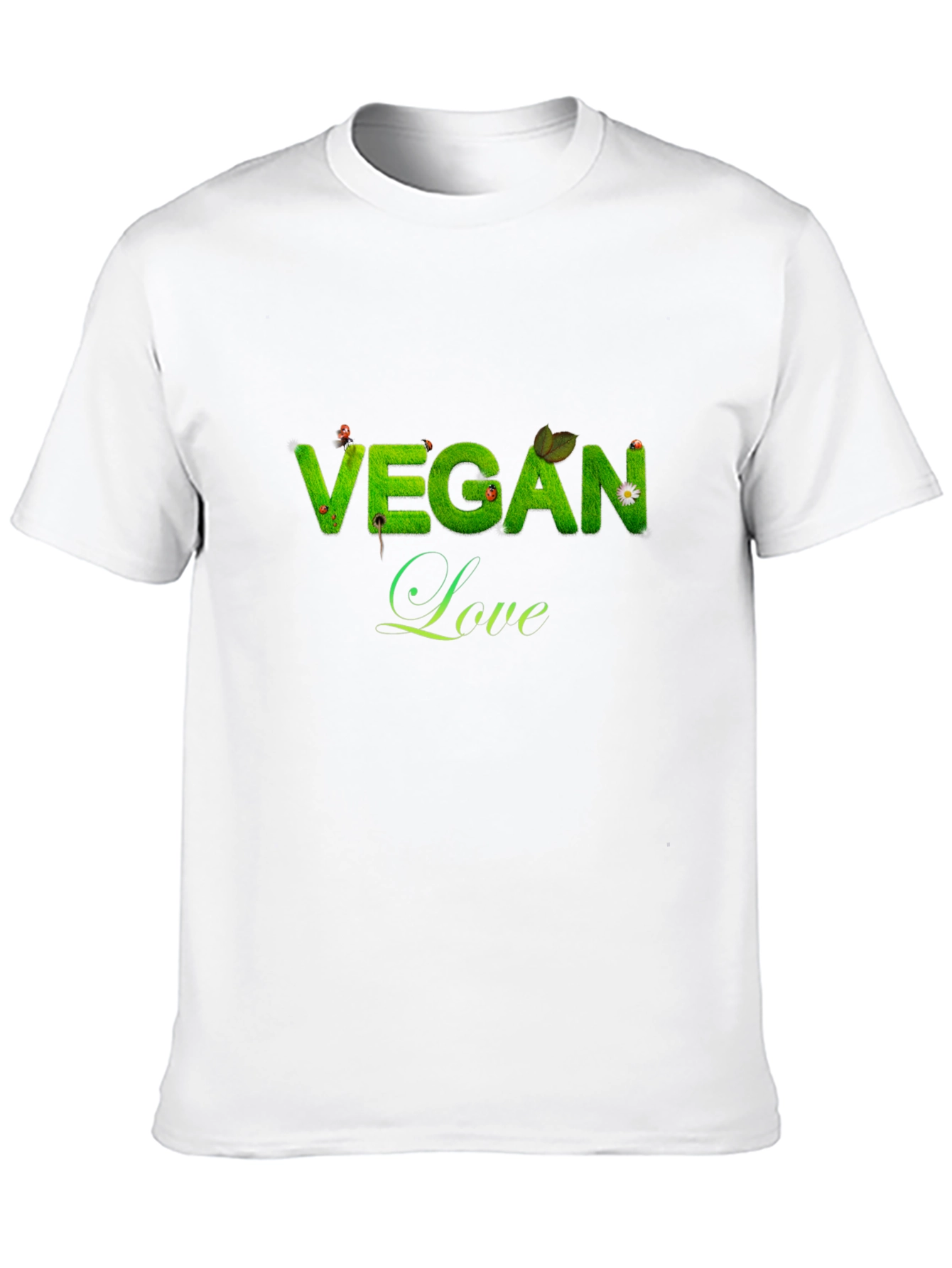 Black Vegan Love Black T-Shirt view 10