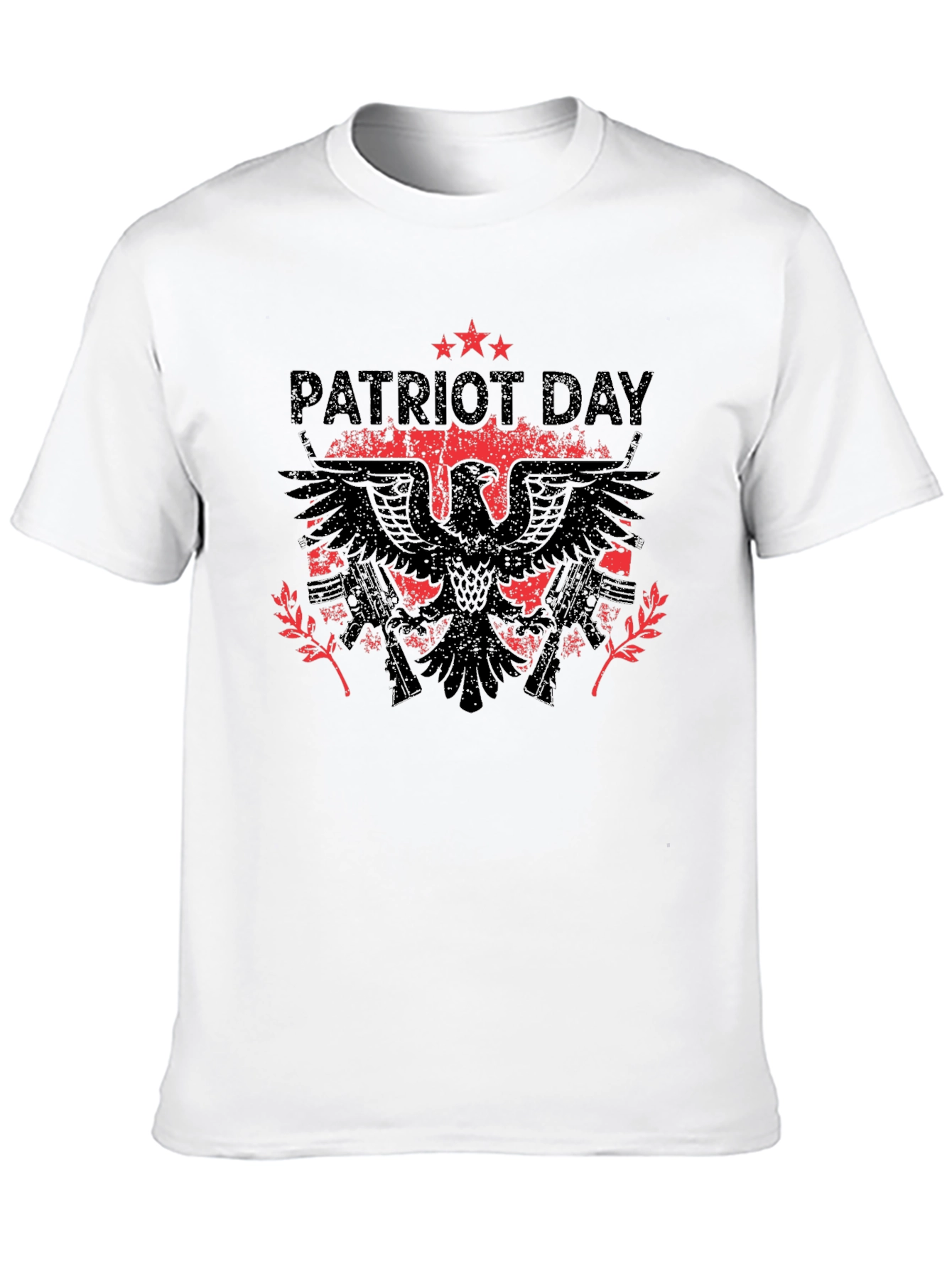 Black Patriot Day Eagle Graphic Black T-Shirt view 10