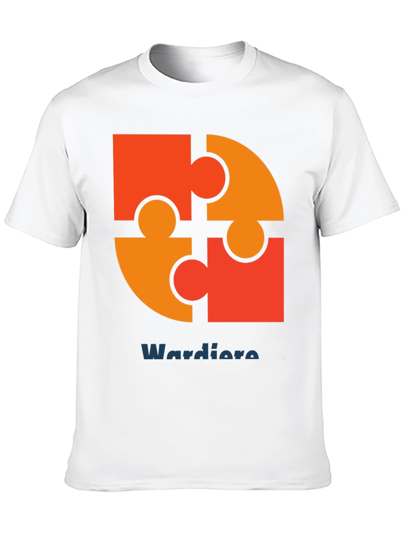 Black Puzzle Piece Graphic Tee - Wardiore Printed T-Shirt view 10