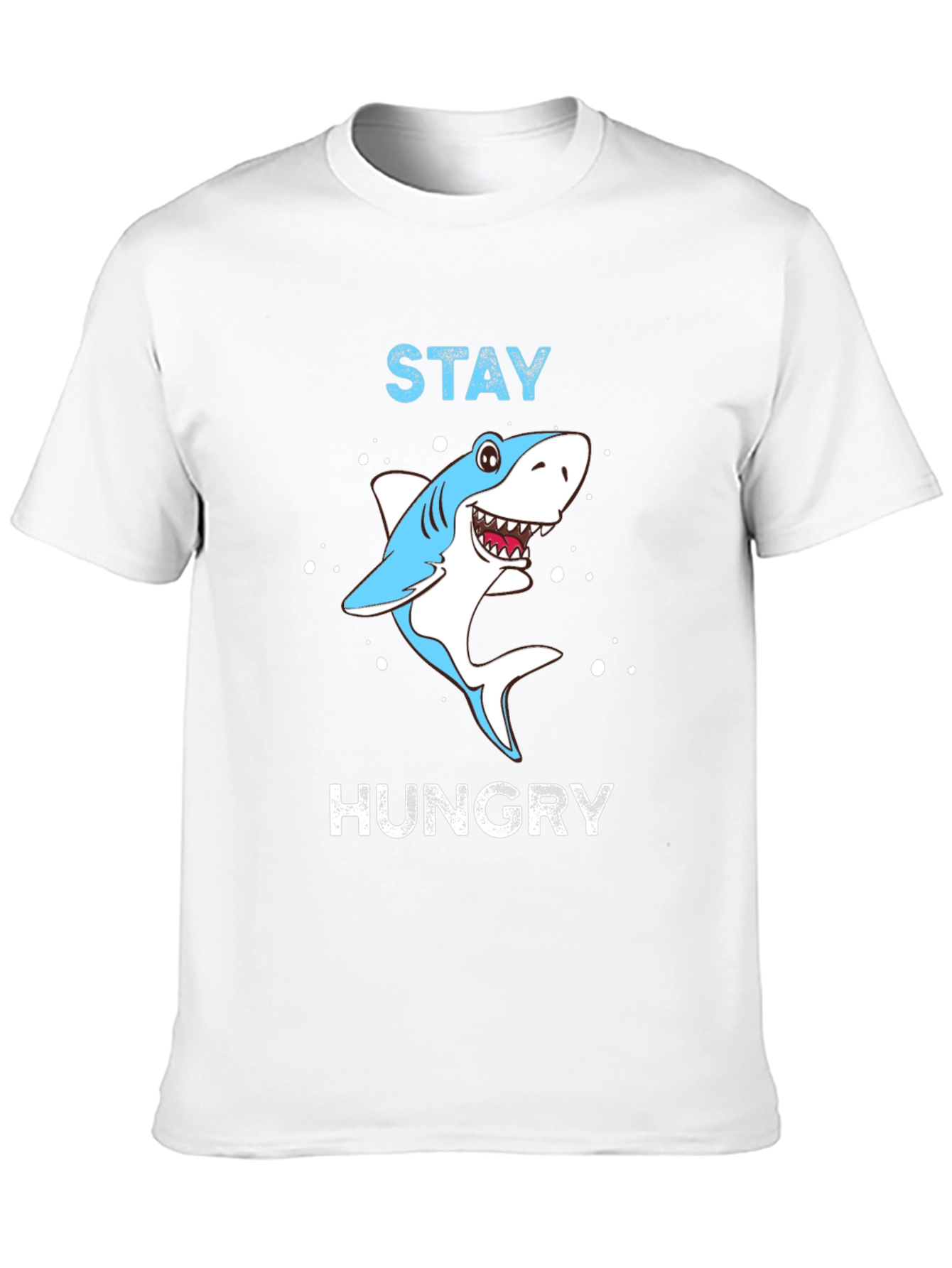 Black Stay Hungry Shark Graphic Tee view 10