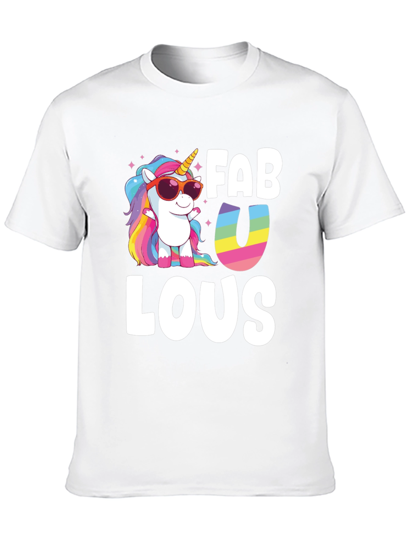 Black Fabulous Unicorn Graphic Tee - Black Cotton Blend view 10