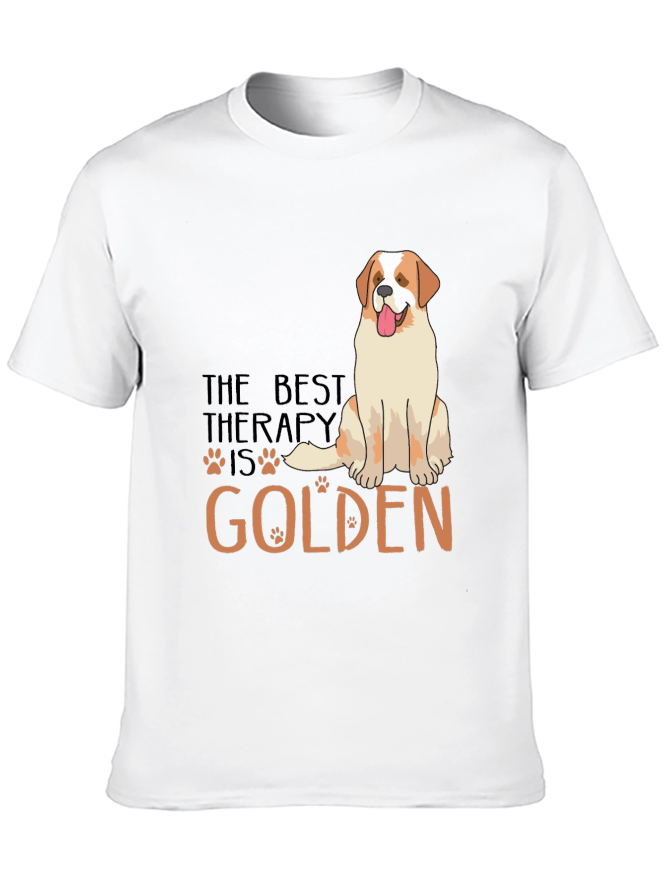 Black Golden Therapy Dog Graphic T-Shirt view 10