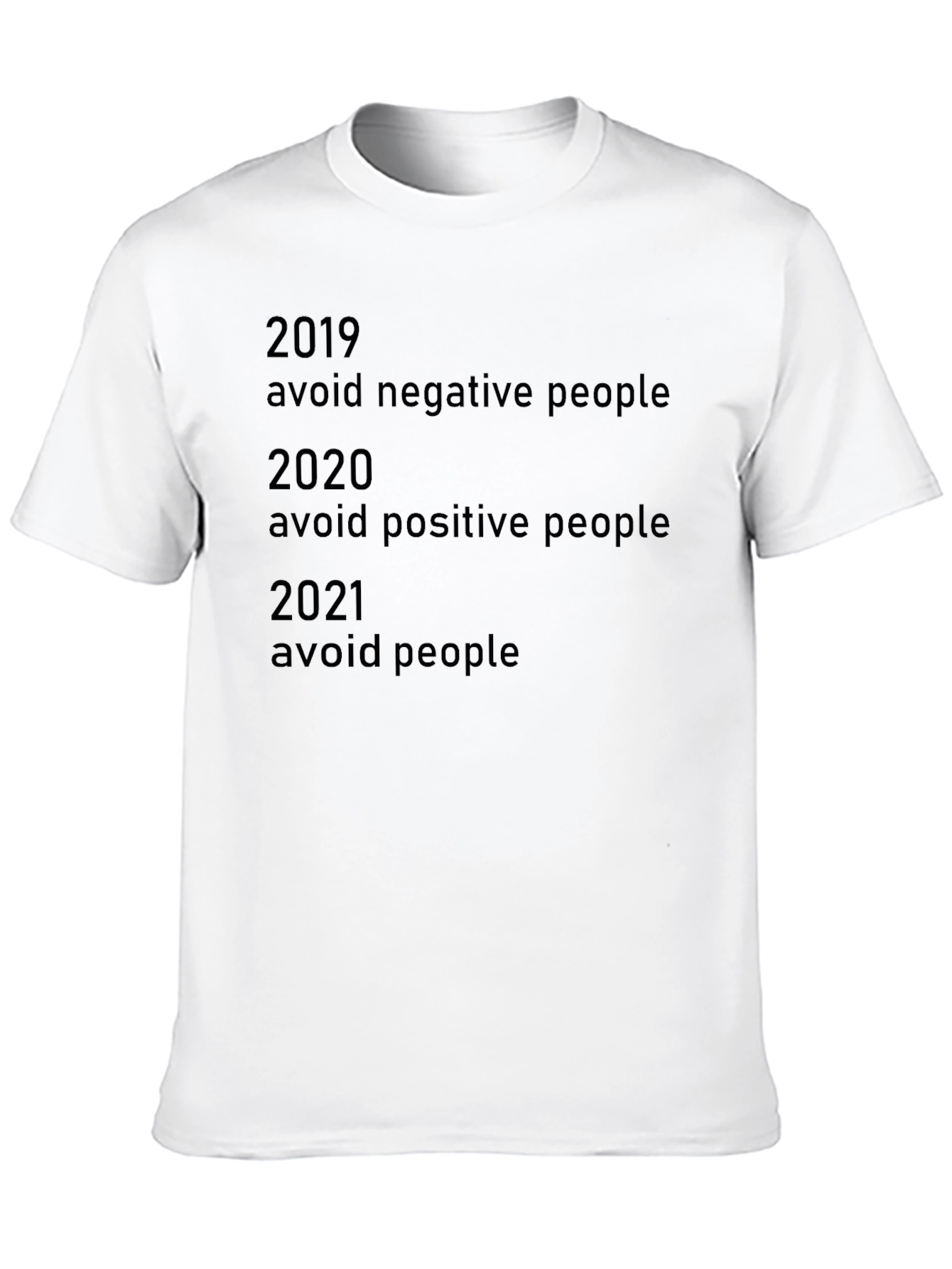 Black Avoid People T-Shirt Funny Slogan Tee view 10