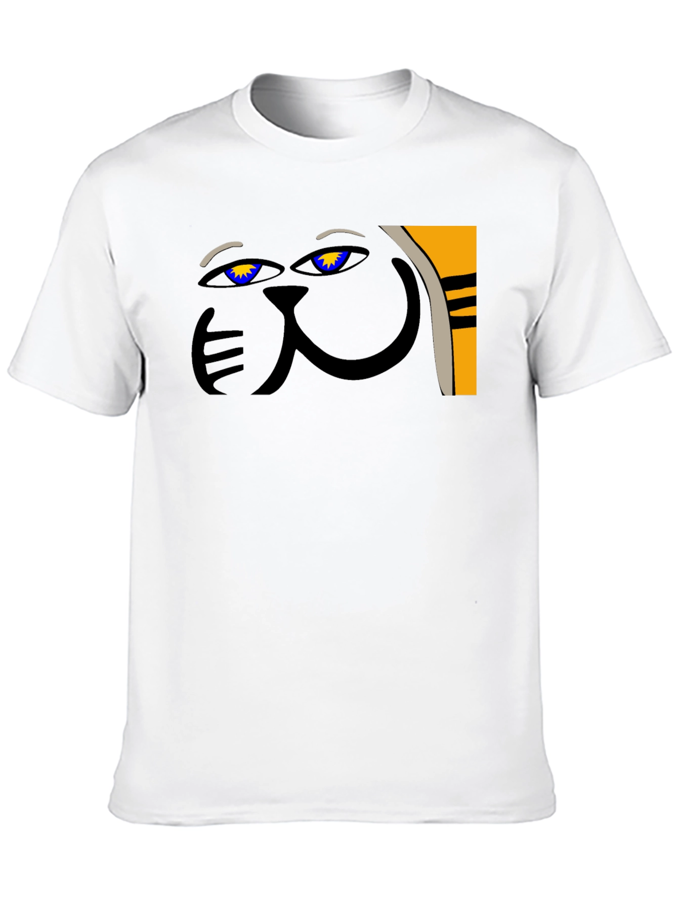 Black Abstract Cat Graphic Tee - Unique Style view 10