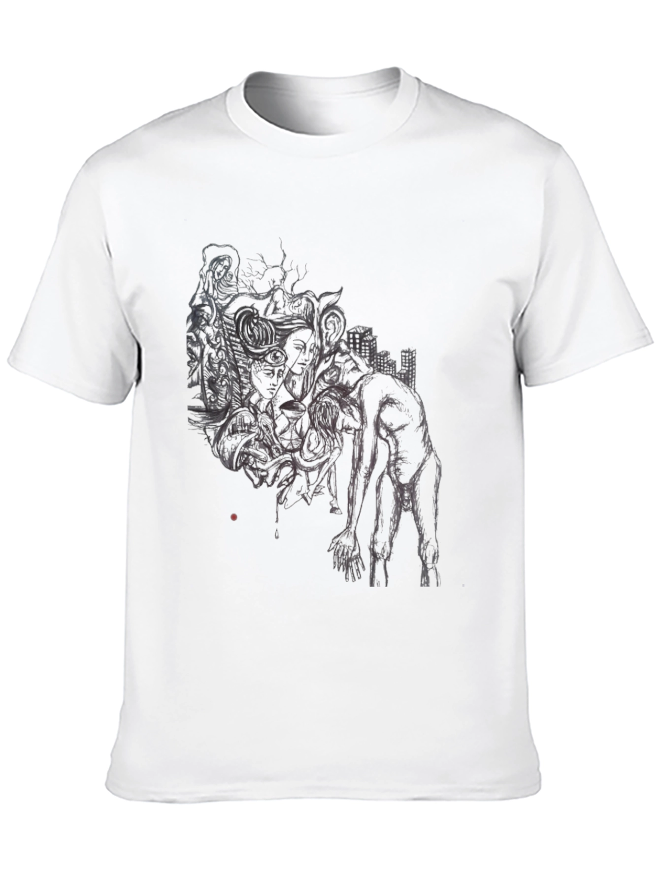 Black Unique Graphic Print Black T-Shirt view 10