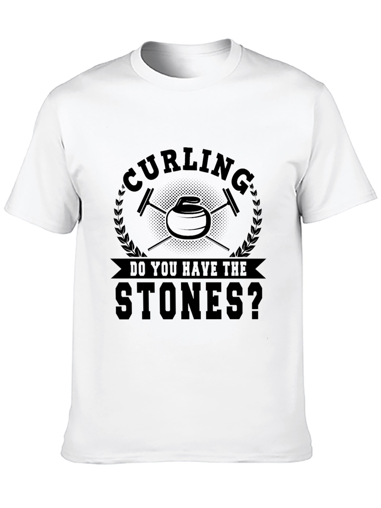 Black Curling Do You Have The Stones? Black T-Shirt view 10