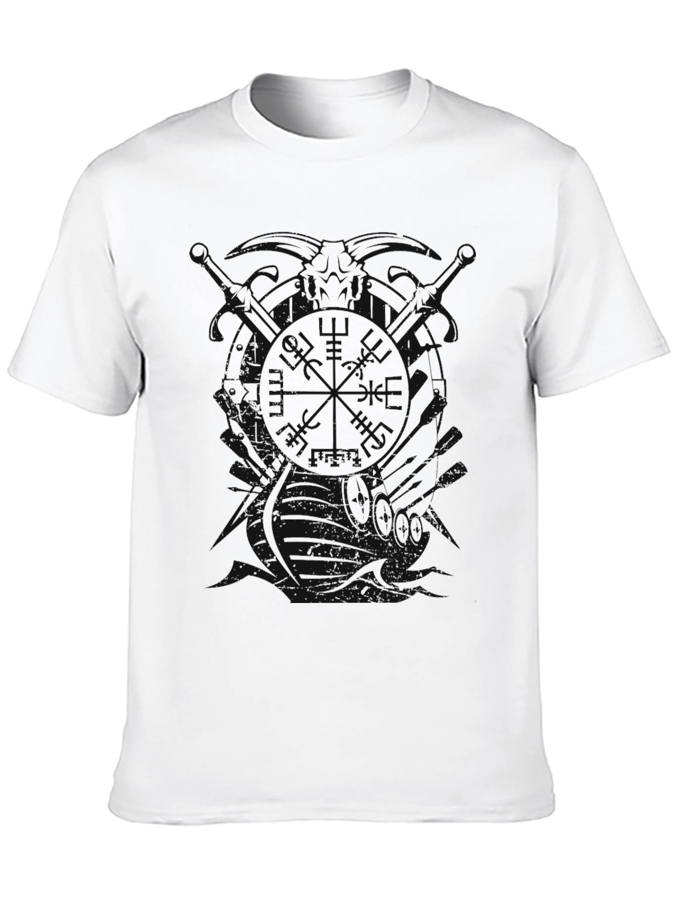 Black Plain Black Crewneck T-Shirt view 10