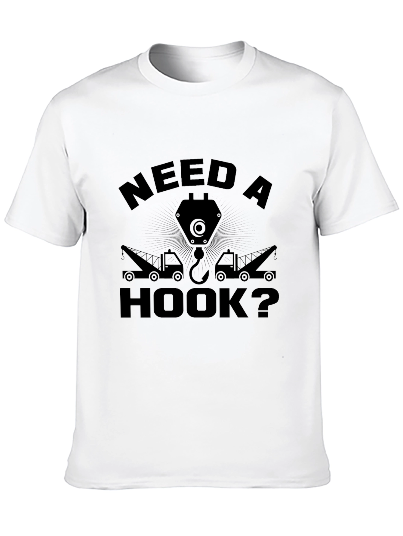 Black Need A Hook? Funny Tow Trucker T-Shirt view 10