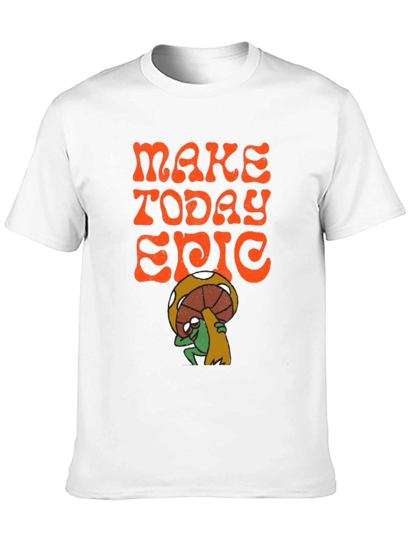 Black Make Today Epic T-Shirt - Groovy Mushroom Frog Tee view 10