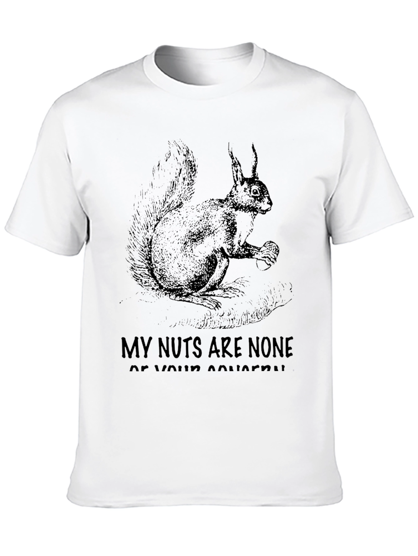 Black Squirrel Nuts Funny T-Shirt view 10