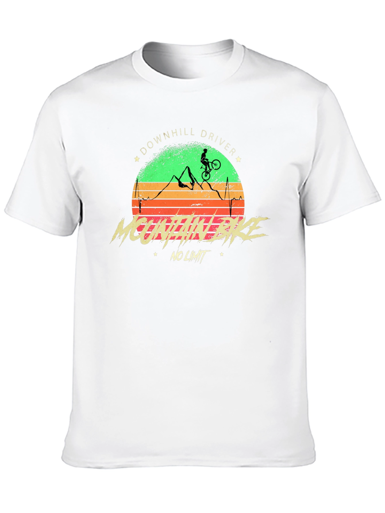 Black Downhill Driver Mountain Bike Graphic T-Shirt view 10