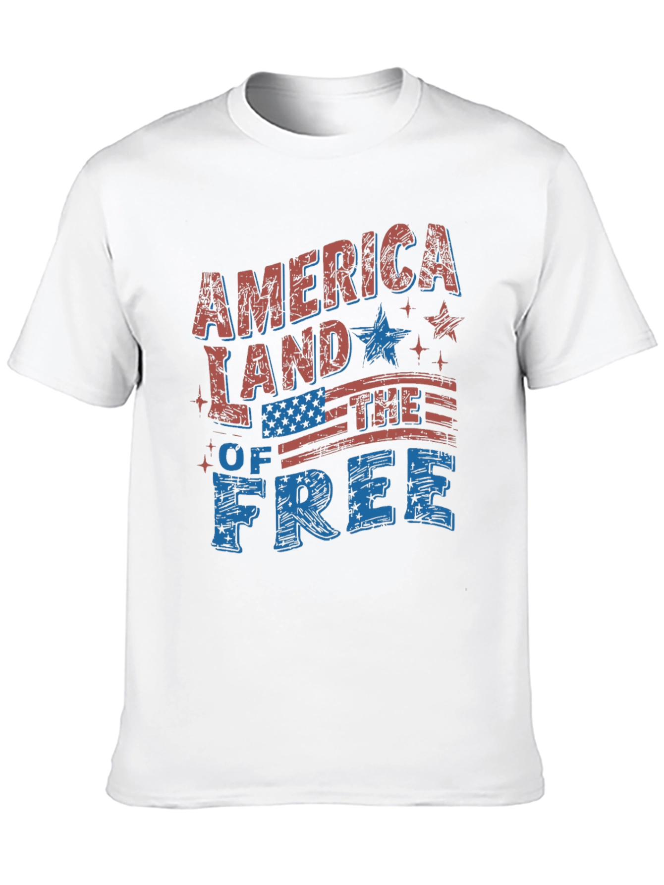 America Land of the Free Patriotic Graphic Tee - 10