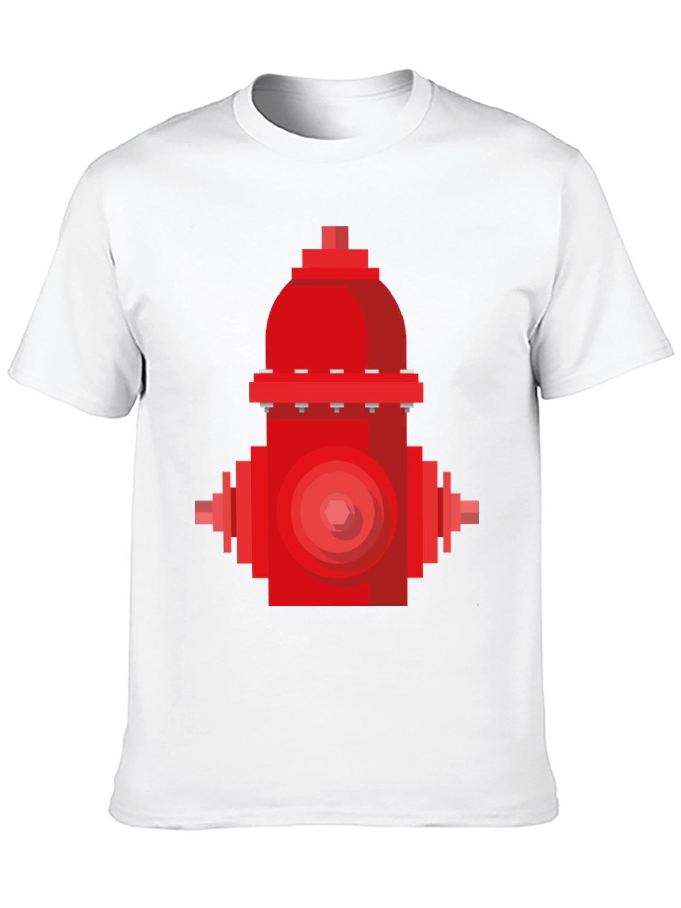 Black Pixel Fire Hydrant Graphic Tee - Black Cotton Shirt view 10