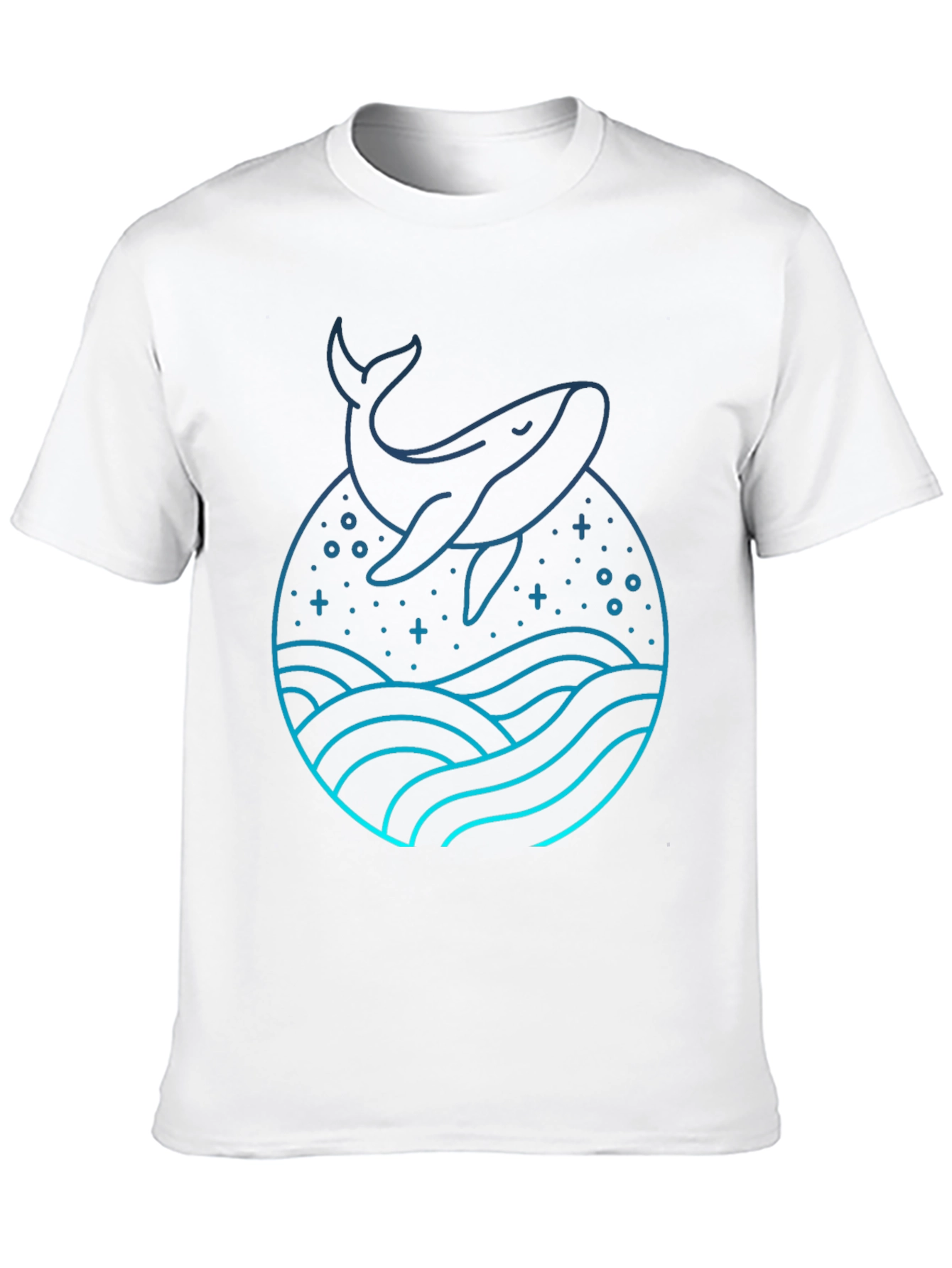 Black Whale Graphic Tee - Black Cotton Blend view 10