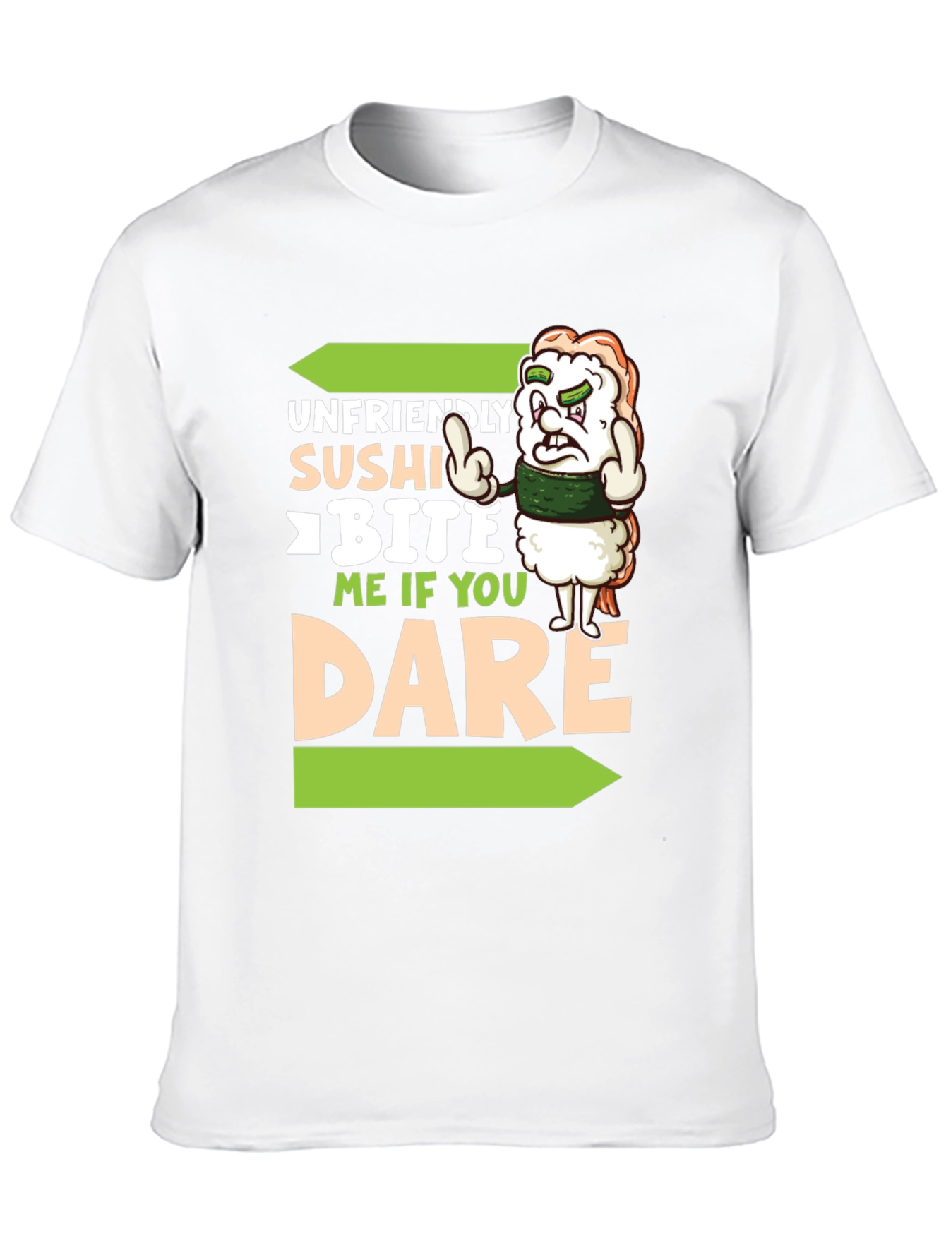 Black Unfriendly Sushi T-Shirt - Bite Me If You Dare! view 10