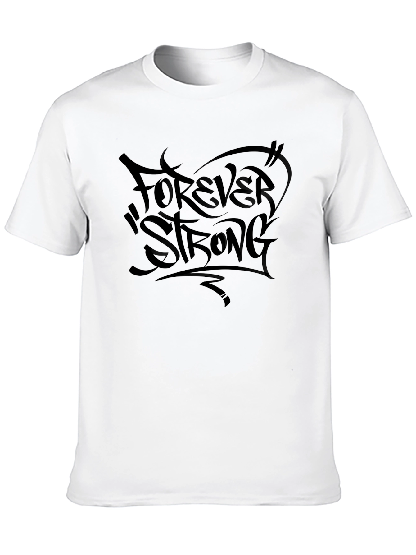 Black Forever Strong Black Graphic T-Shirt view 10