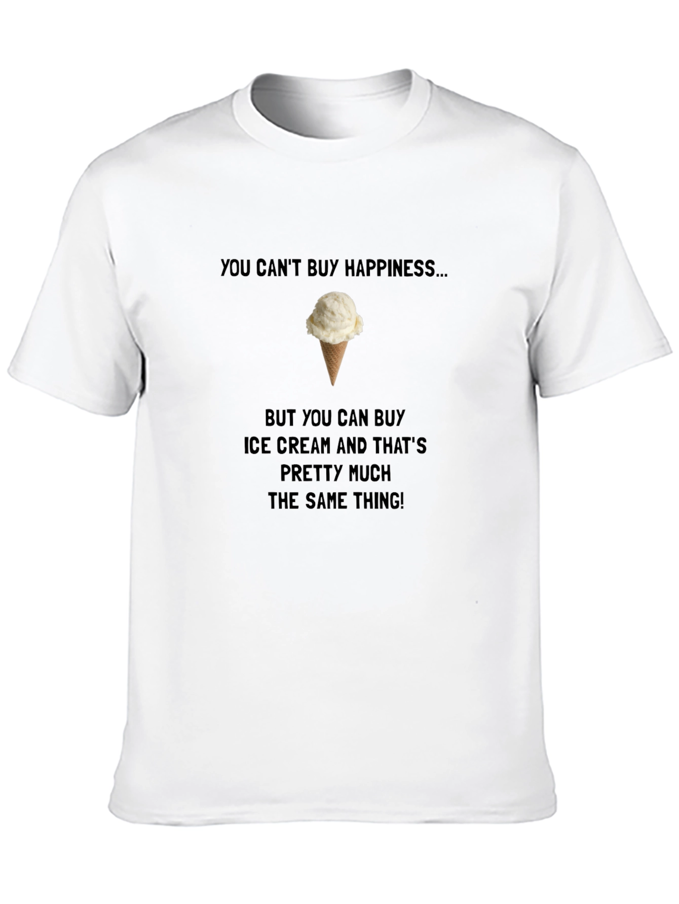 Black Happiness is Ice Cream T-Shirt view 10