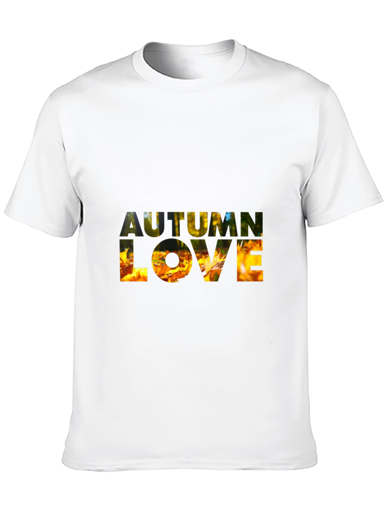 Black Autumn Love Graphic T-Shirt - Fall Season Tee view 10