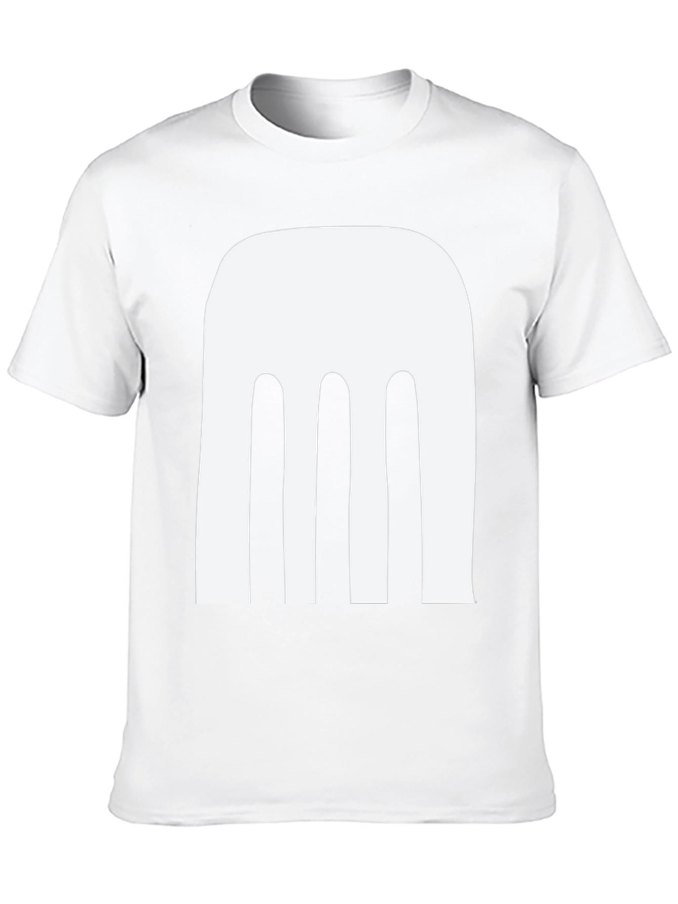 Black Abstract White Design Black T-Shirt view 10
