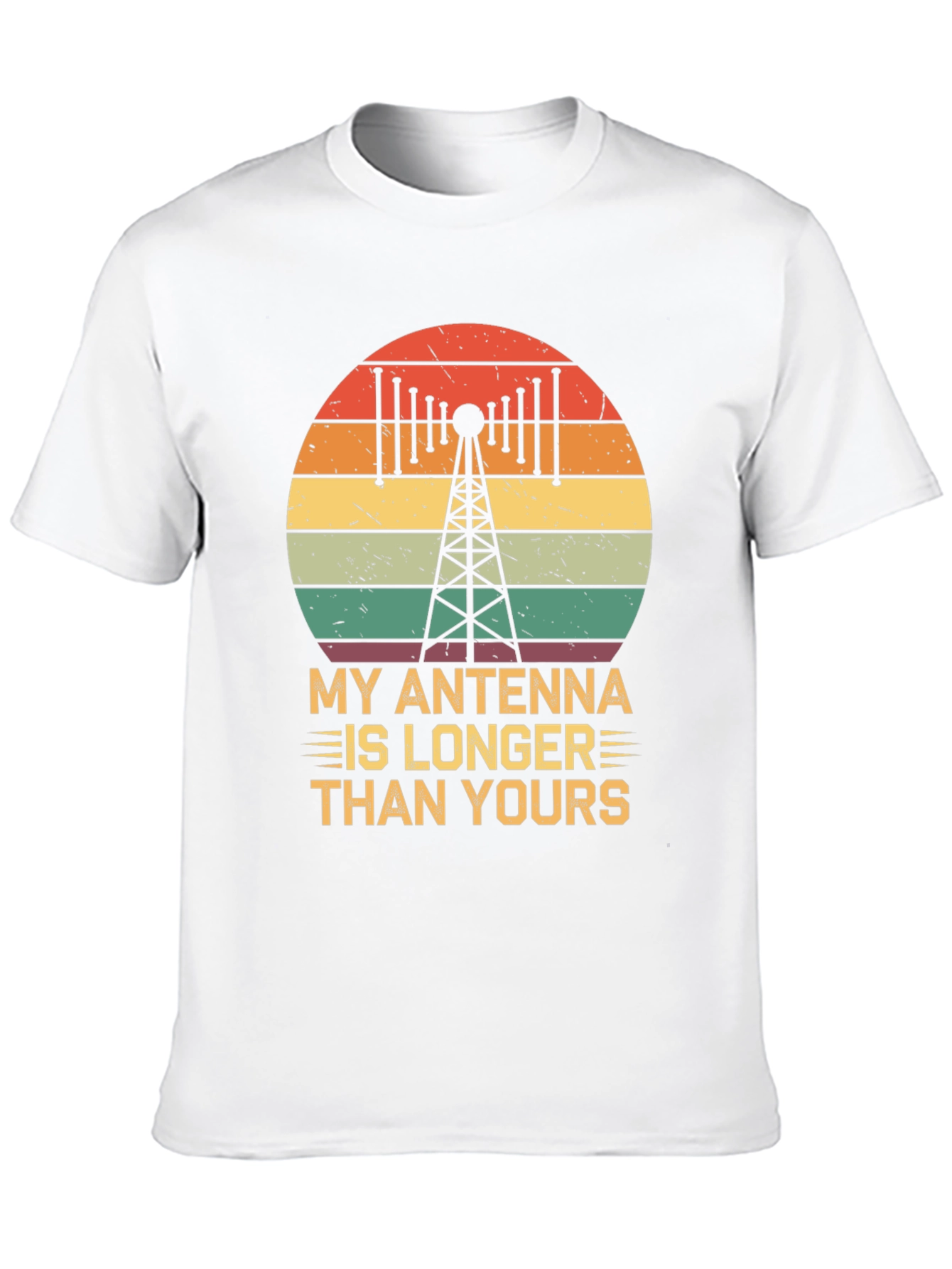 Black Antenna Longer Than Yours Funny Ham Radio T-Shirt view 10