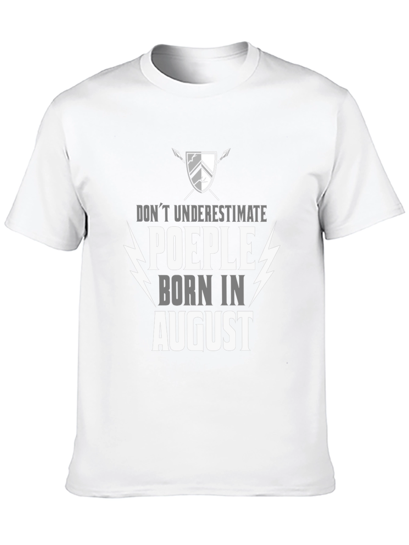 Black Don't Underestimate August Birthday T-Shirt view 10
