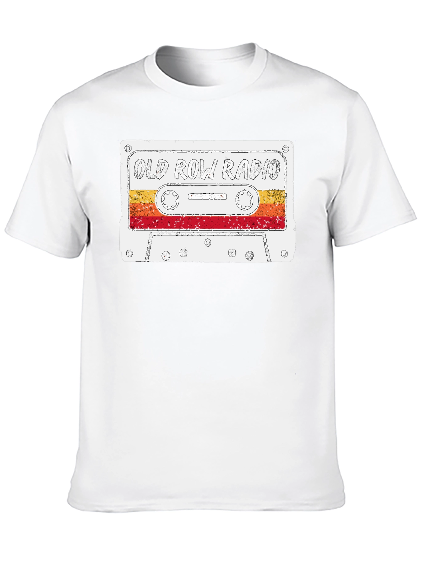 Black Vintage Old Row Radio Cassette Graphic Tee view 10