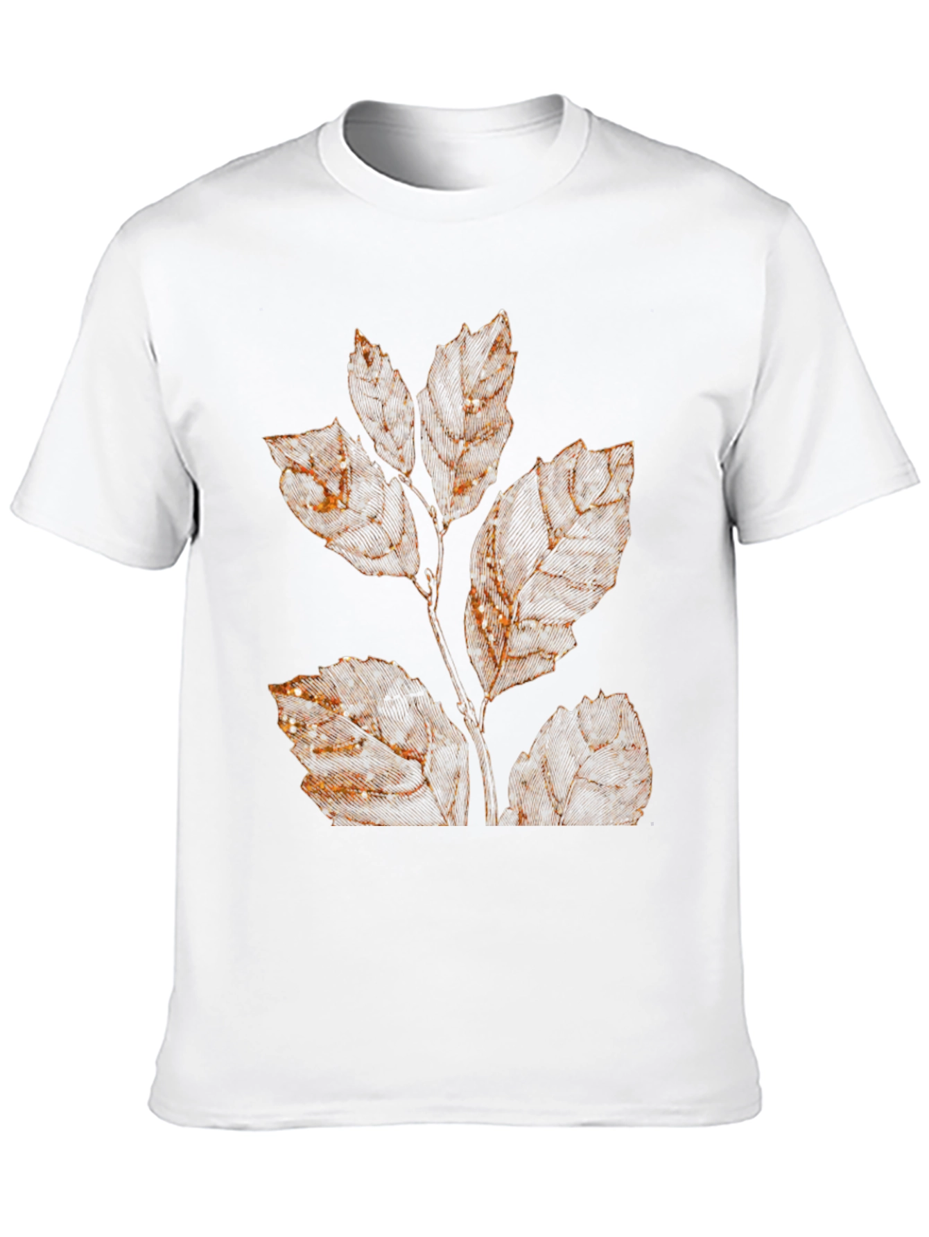 Black Botanical Print Black T-Shirt view 10