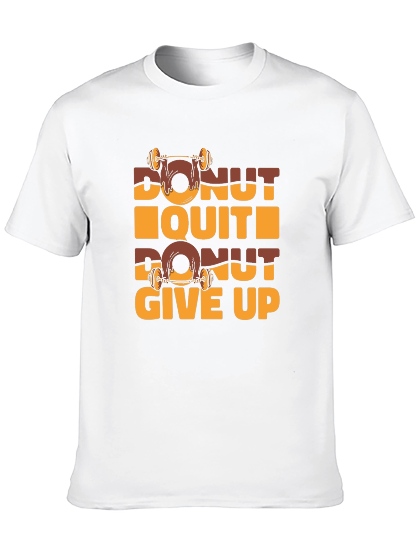 Black Donut Quit Funny Gym Workout T-Shirt view 10