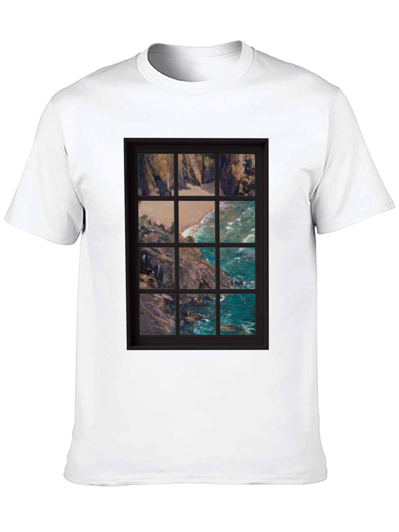Black Coastal View Graphic Tee view 10