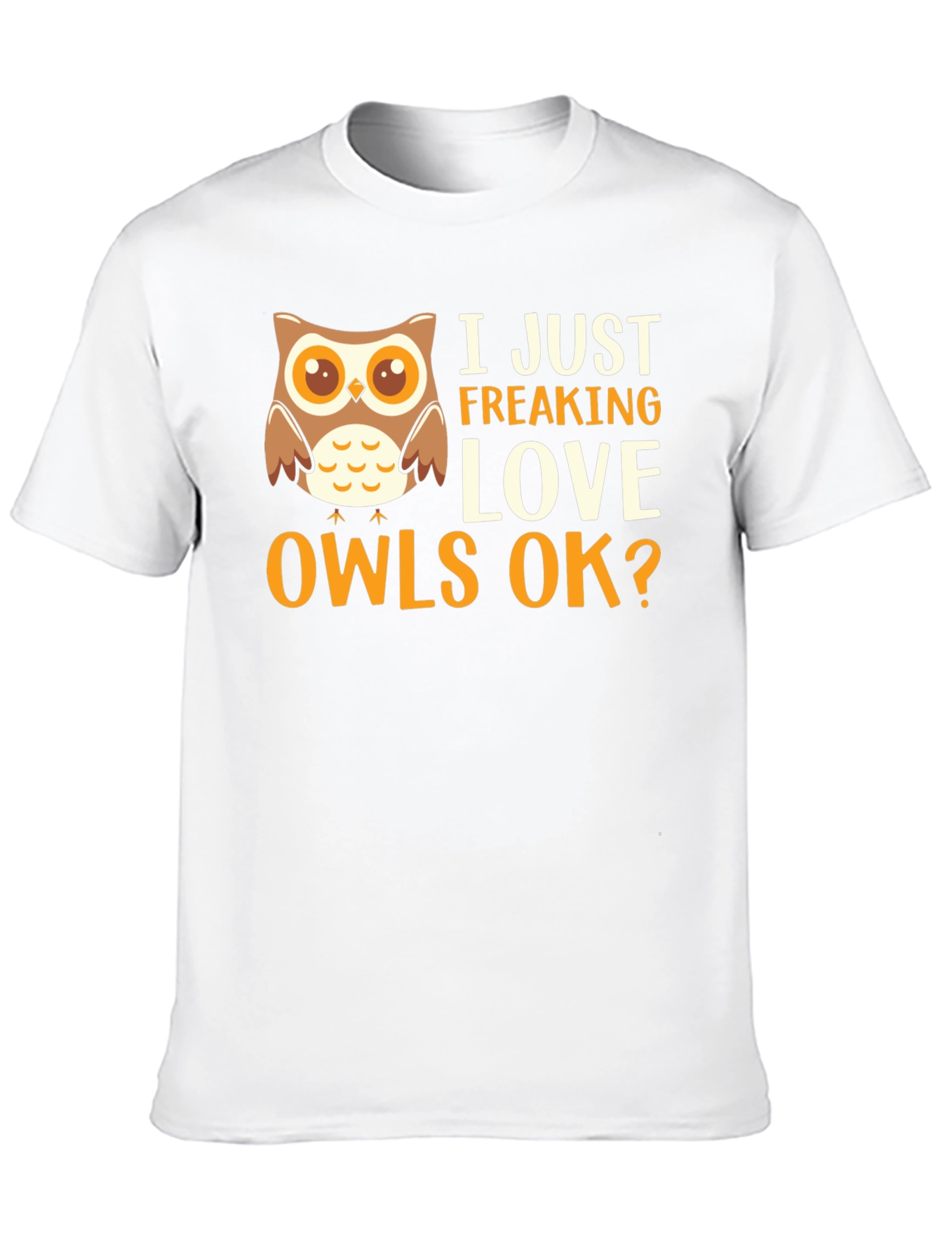 Black I Just Freaking Love Owls Graphic T-Shirt view 10