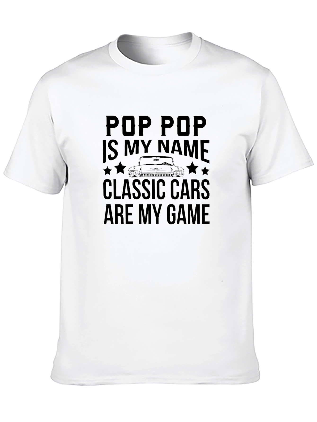 Black Pop Pop Classic Cars T-Shirt view 10