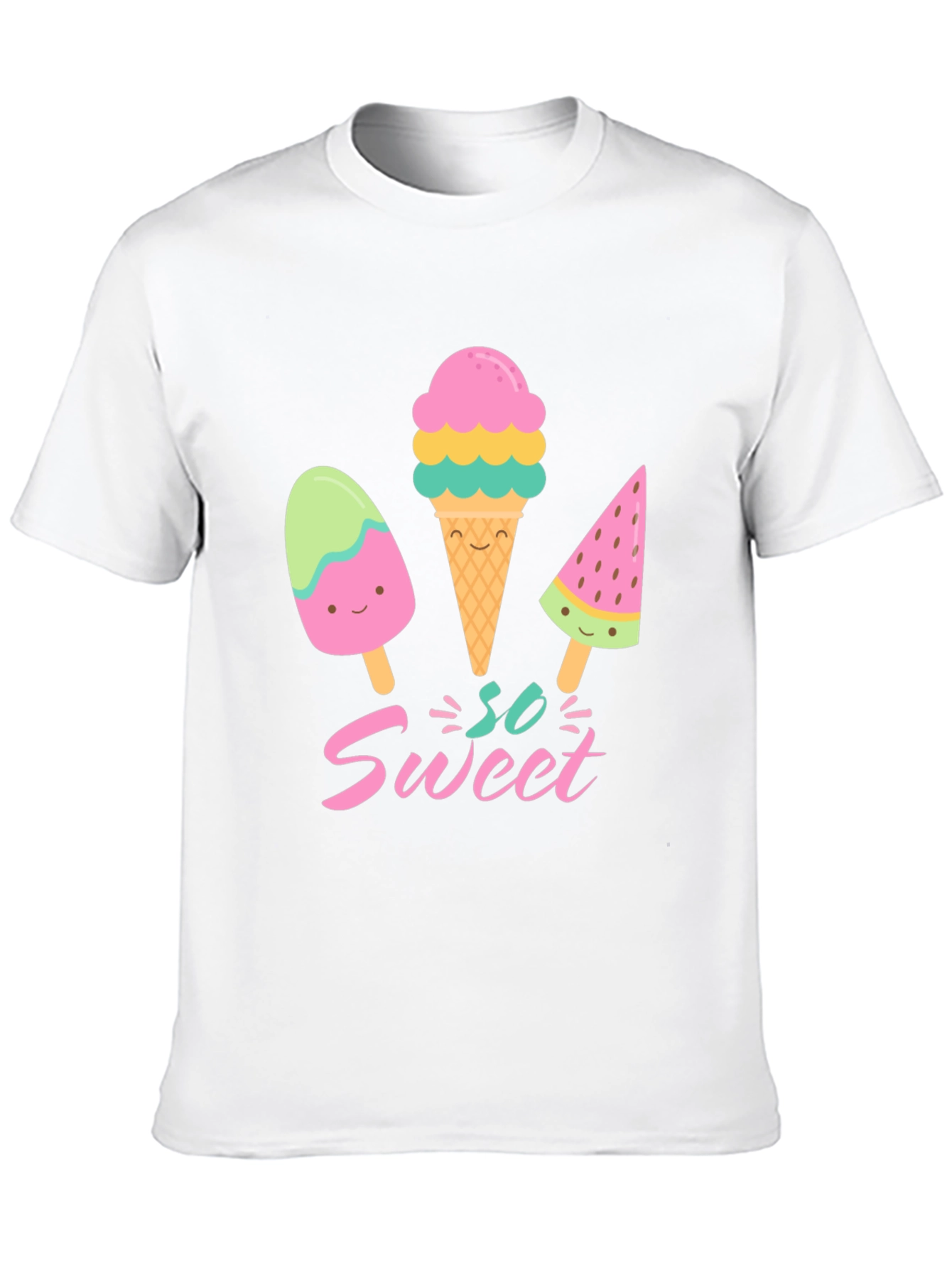 Black So Sweet Ice Cream Graphic T-Shirt view 10