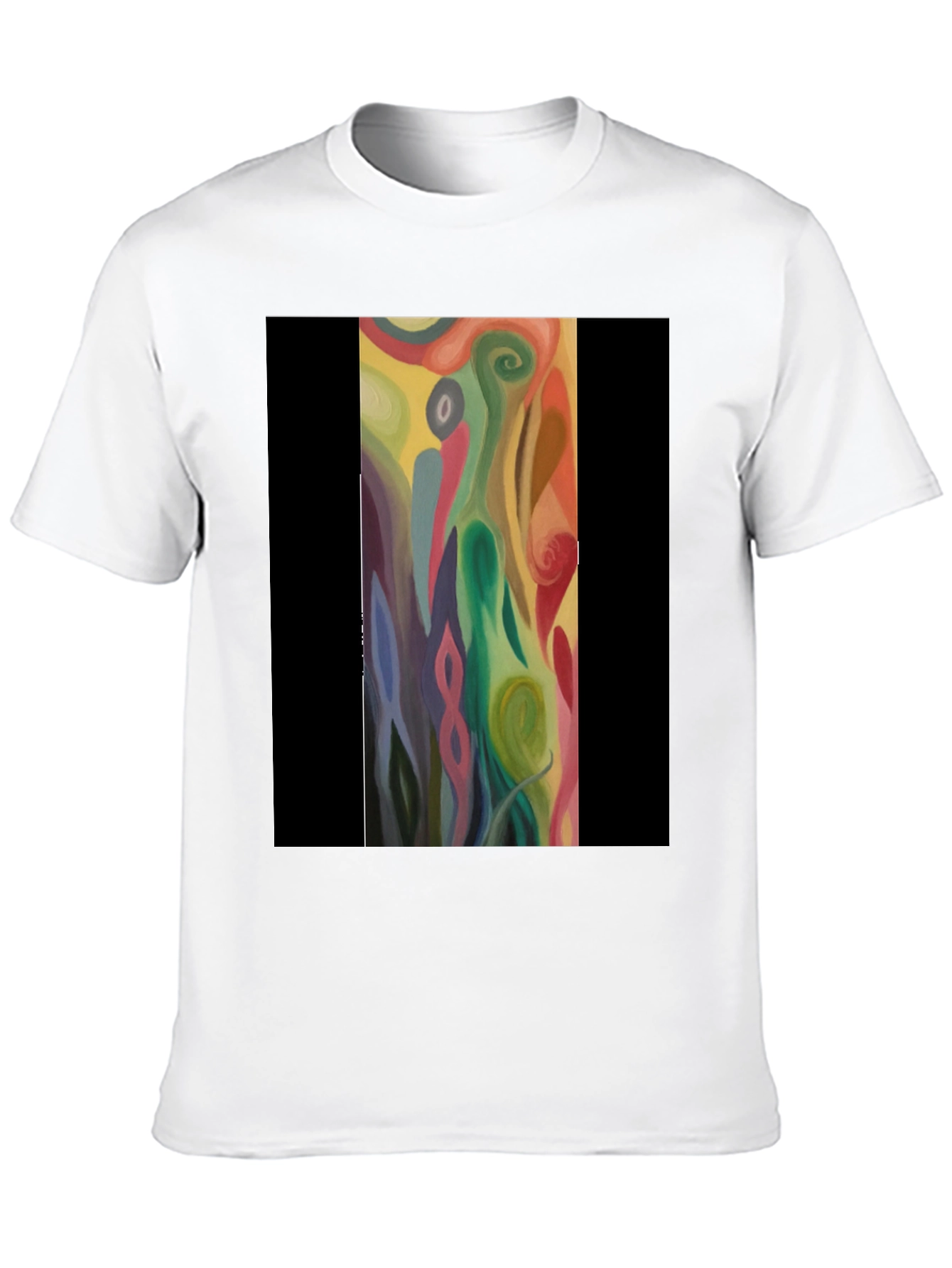 Black Abstract Art T-Shirt - Modern Artistic Design view 10