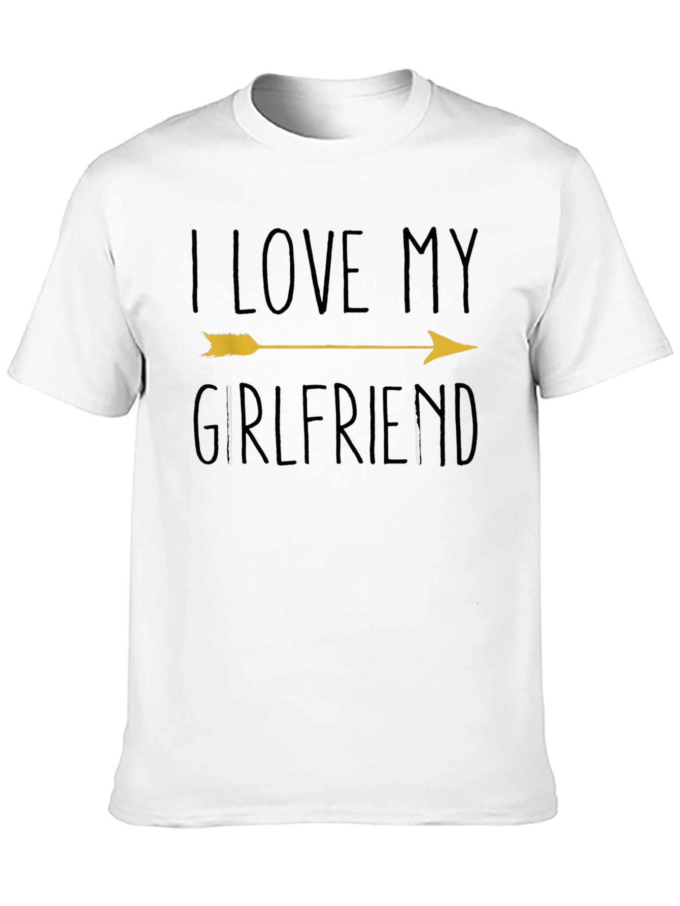 Black I Love My Girlfriend Arrow Graphic T-Shirt view 10
