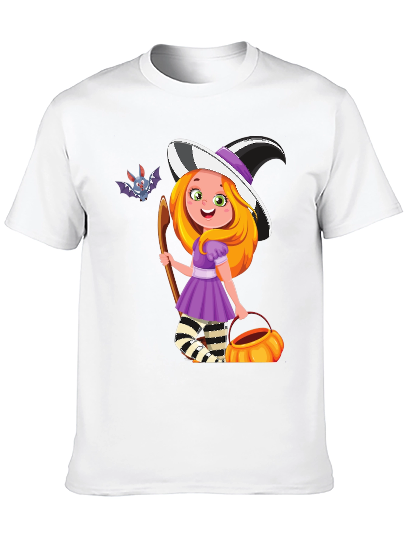 Black Halloween Witch Girl T-Shirt view 10