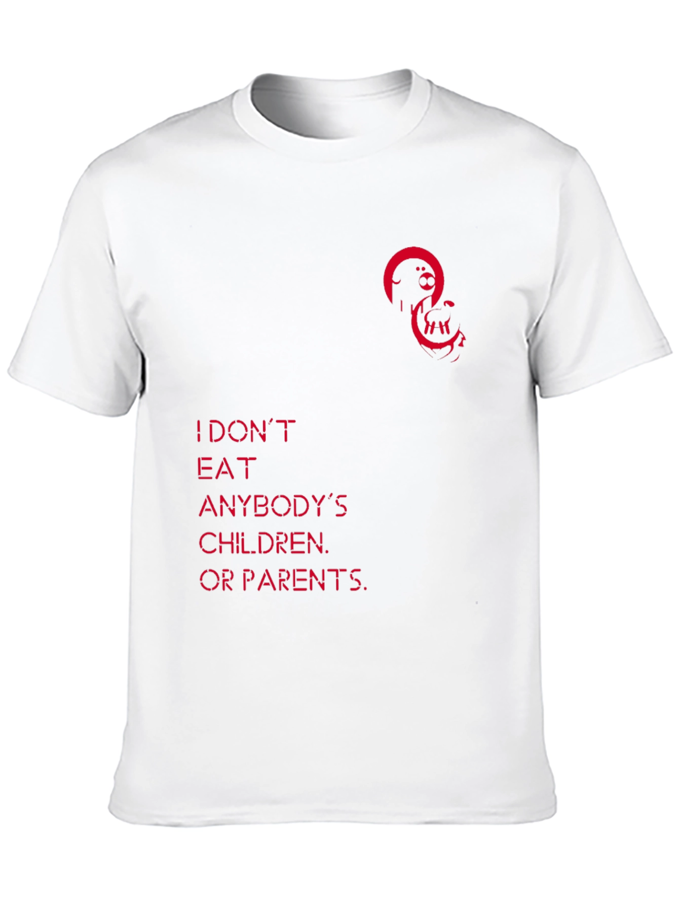 Black Unique Graphic Tee - I Don't Eat Anybody's Children view 10