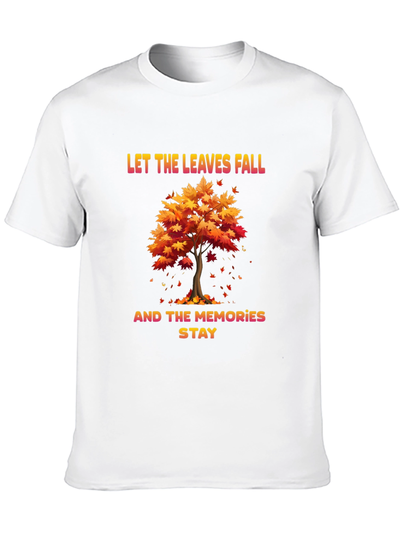 Black Autumn Memories T-Shirt: Let the Leaves Fall view 10